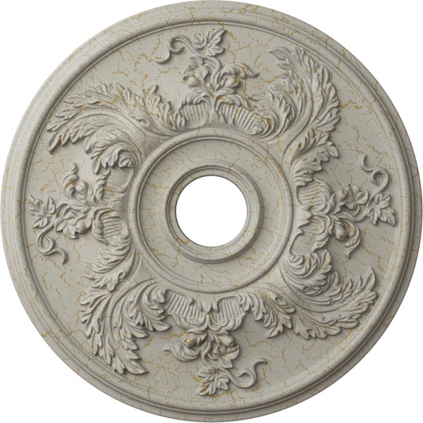 Ekena Millwork Acanthus Twist Medallion (Canopies up to 8 3/8"), 23 5/8"OD x 4 5/8"ID x 1 7/8"P, Pot of Cream CM23ACPCC - main